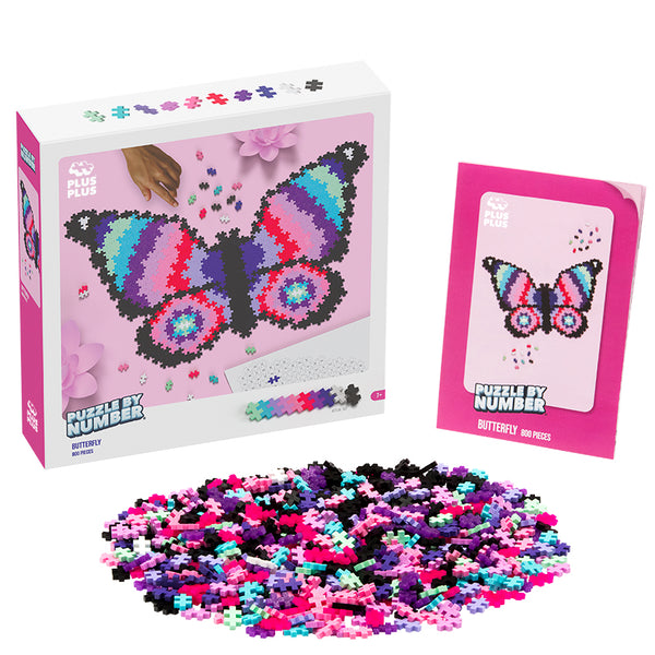 Puzzle By Number®- 800 pc Butterfly - Plus-Plus USA