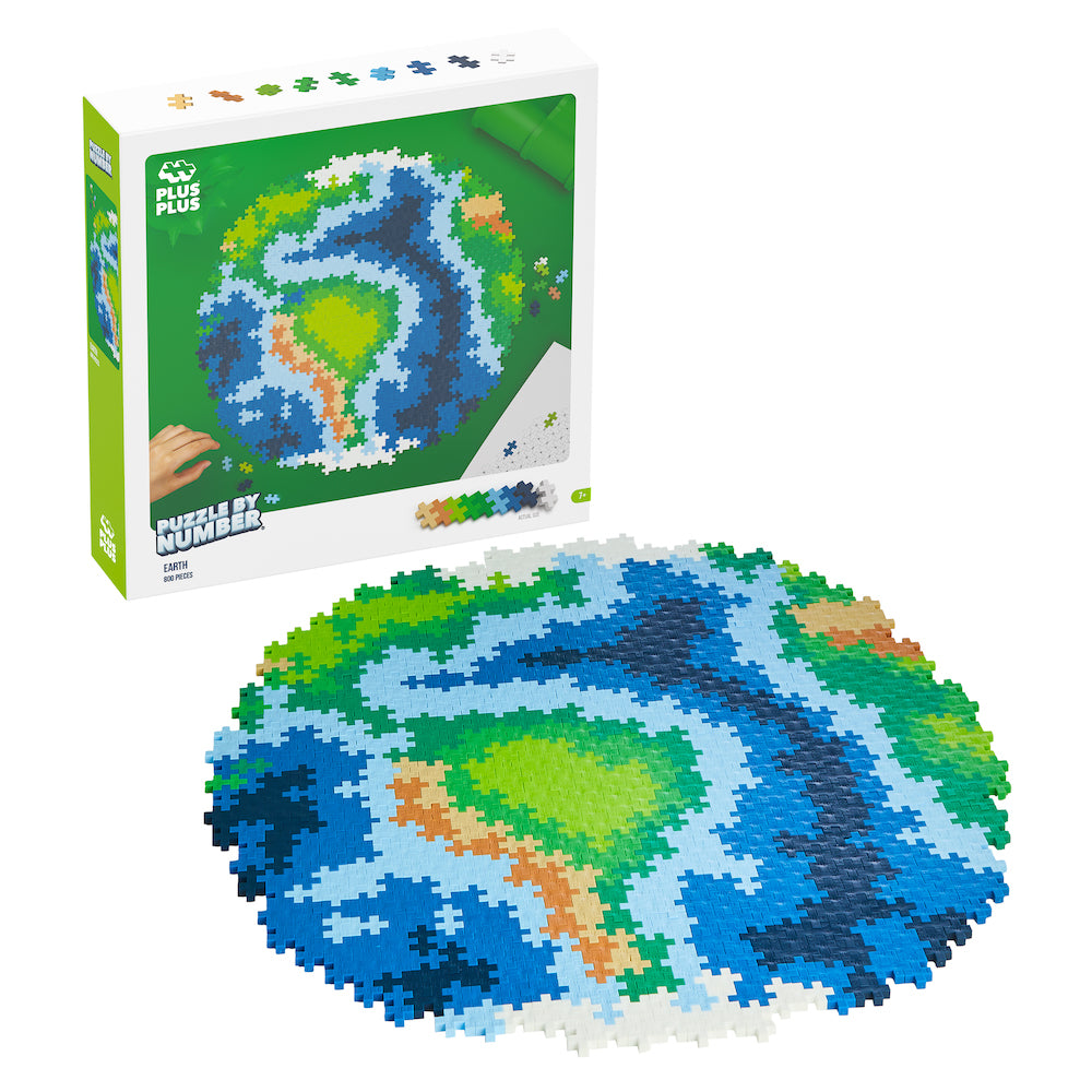 Plus-Plus Instructed Play STEM Building Toy Puzzle Set- 800 PC Puzzle by  Number®- Earth 